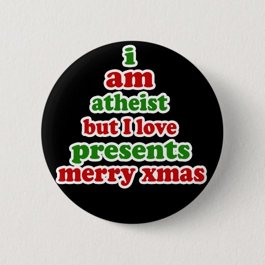 Atheist Weihnachten Button (Vorderseite)