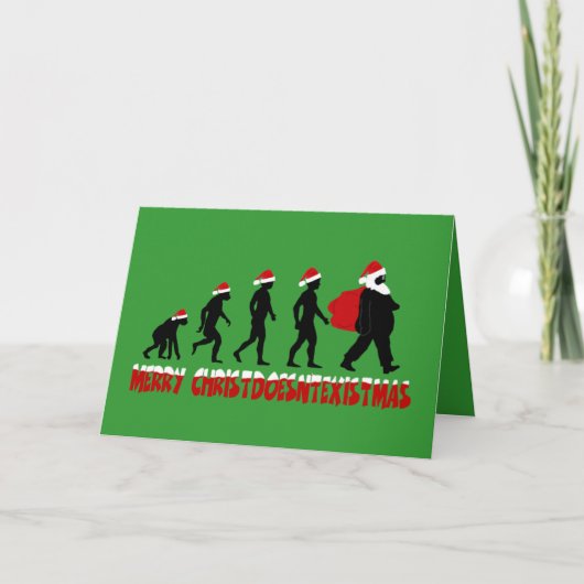 Atheist Xmas Feiertagskarte (Vorderseite)