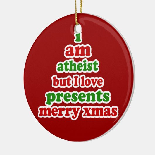 Atheist Xmas Keramik Ornament (Links)