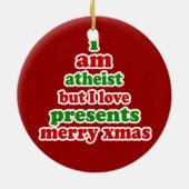 Atheist Xmas Keramik Ornament (Hinten)
