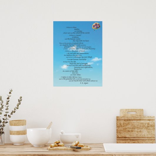 Atheisten-Credo Poster (Küche)