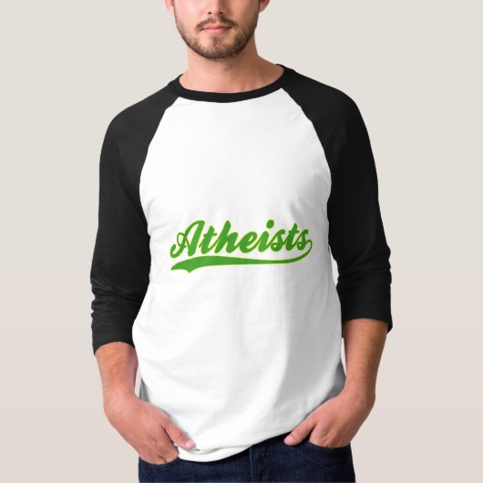 Atheisten-Imitat-Baseball-Jersey-T - Shirt (Vorderseite)