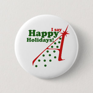 Atheisten sagen Happy Holidays Button