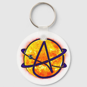 Atheisten-Symbol FlammensSun Schlüsselanhänger