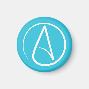 Atheistensymbol: weiß am Himmel blau Magnet