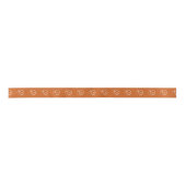 Atheistensymbol: weiß auf gebrannter Orange Satinband (Vorderseite)