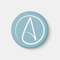 Atheistensymbol: weiß auf grau-blau