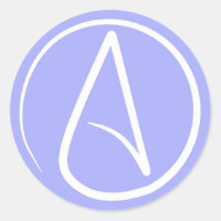 Atheistensymbol: weiß auf periwinkeln
