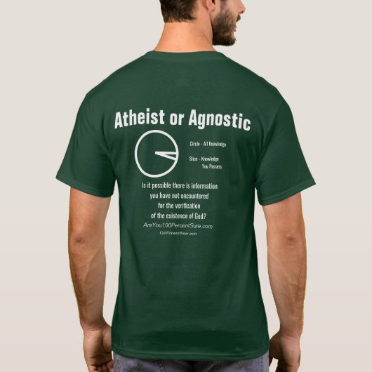 Atheistisch oder agnostisch T-Shirt (Rückseite)
