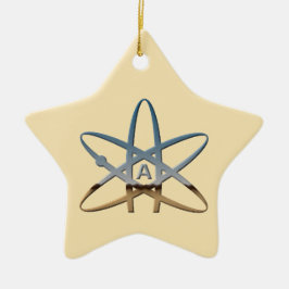 Atheistische Atom-Stern-Verzierung Keramikornament