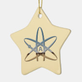 Atheistische Atom-Stern-Verzierung Keramikornament (Links)