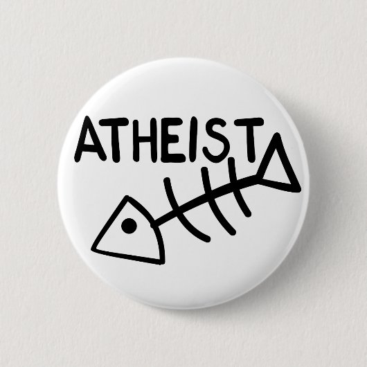 Atheistische Fische Button (Vorderseite)
