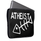 Atheistische Fische Laptopschutzhülle (Vorne Rechts)