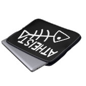 Atheistische Fische Laptopschutzhülle (Vorne Knopf)