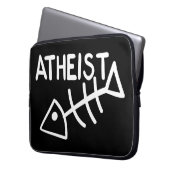 Atheistische Fische Laptopschutzhülle (Vorderseite Links)