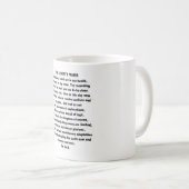 Atheistische Gebets-Tasse Kaffeetasse (VorderseiteRechts)