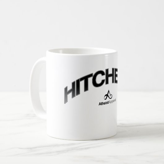 Atheistische Helder Christopher Hitchens Kaffeetasse (Vorderseite Links)