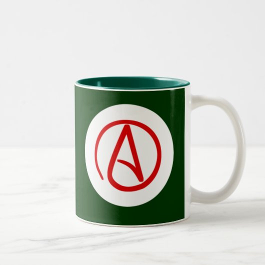 Atheistische Logo-Tasse Zweifarbige Tasse (Rechts)