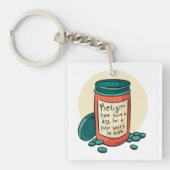 Atheistische Religionskrankheiten Schlüsselanhänger (Vorderseite)