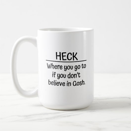 Atheistische Tasse. Heck, wo du hingehst, wenn du Kaffeetasse (Links)