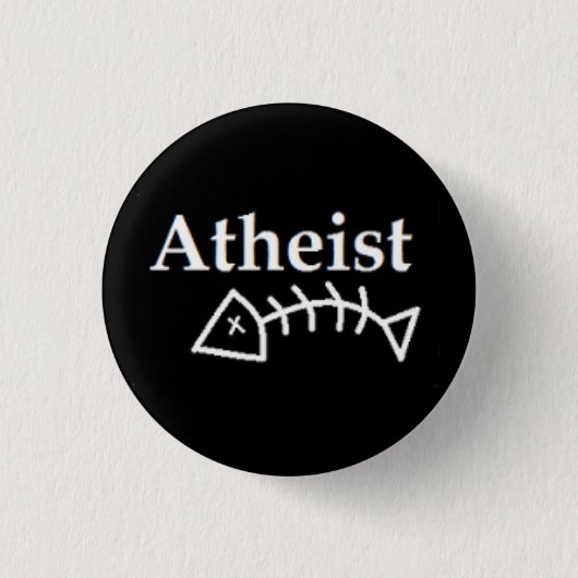 Atheistische tote Fische Button (Vorderseite)