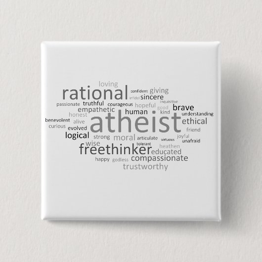 Atheistische Wolke Button (Vorderseite)