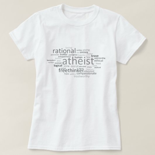 Atheistische Wolke T-Shirt (Design vorne)
