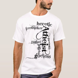 Atheistische Wortwolke T-Shirt