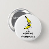 Atheistischer Albtraum Button (Vorne & Hinten)