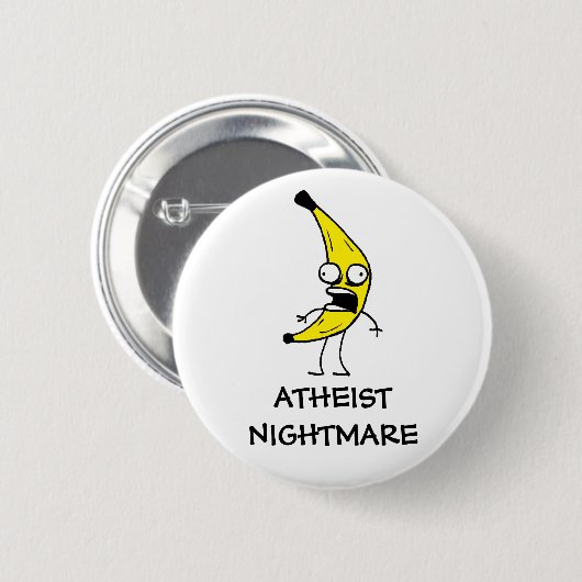 Atheistischer Albtraum Button (Vorne & Hinten)