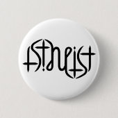 Atheistischer Ambigram - Vorlage Button (Vorderseite)