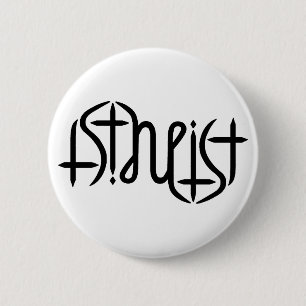 Atheistischer Ambigram - Vorlage Button