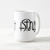 Atheistischer Ambigram - Vorlage Kaffeetasse (VorderseiteRechts)