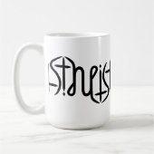 Atheistischer Ambigram - Vorlage Kaffeetasse (Links)