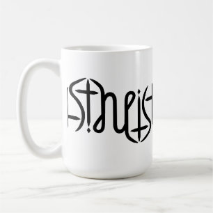 Atheistischer Ambigram - Vorlage Kaffeetasse