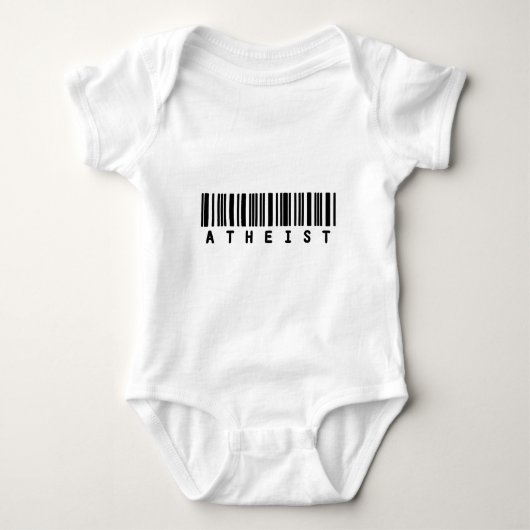 Atheistischer Bar-Code Baby Strampler (Vorderseite)
