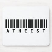 Atheistischer Bar-Code Mousepad (Vorne)