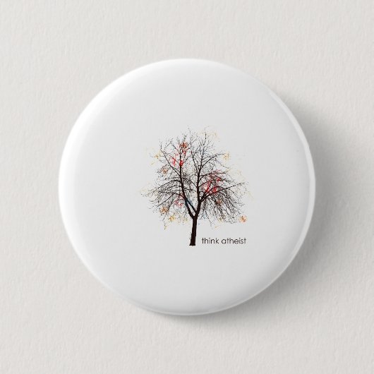 Atheistischer Baum Button (Vorderseite)