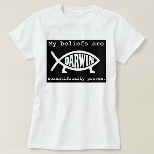 Atheistischer Darwin-T - Shirt (Design vorne)