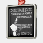 Atheistischer Humor Silbernes Ornament (Links)