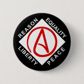 Atheistischer Logoknopf Button (Vorderseite)