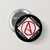 Atheistischer Logoknopf Button (Vorne & Hinten)