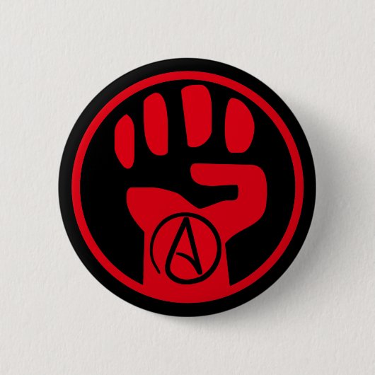 Atheistischer Powerknopf Button (Vorderseite)