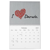 Atheistischer schwarzer, grauer und roter Kalender (Feb 2027)