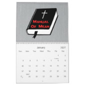 Atheistischer schwarzer, grauer und roter Kalender (Jan 2027)