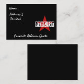 Atheistischer Stern Visitenkarte (Vorne/Hinten)