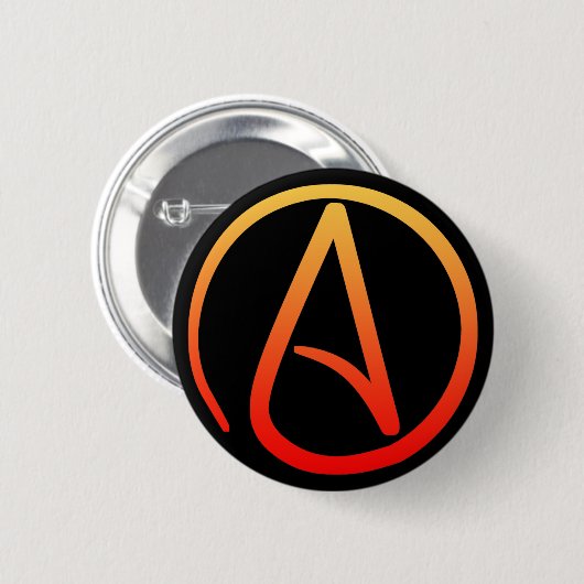 Atheistischer Symbol-Knopf Button (Vorne & Hinten)