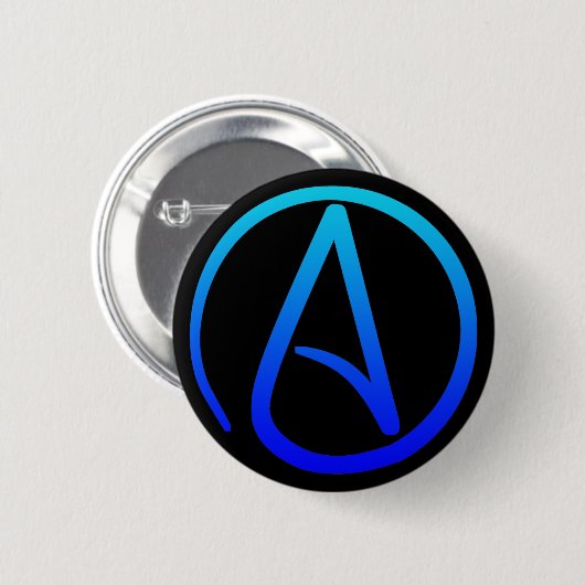 Atheistischer Symbol-Knopf Button (Vorne & Hinten)