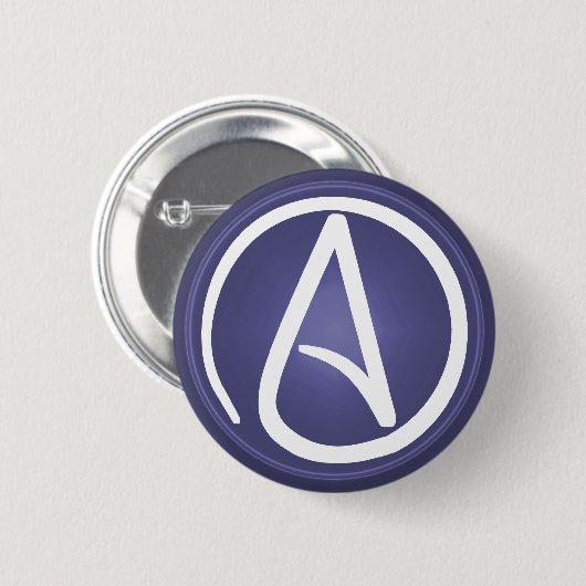 Atheistischer Symbolknopf Button (Vorne & Hinten)