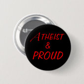 Atheistischer u. stolzer Knopf Button (Vorne & Hinten)